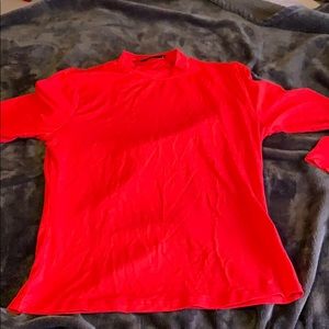 Red long sleeve blouse